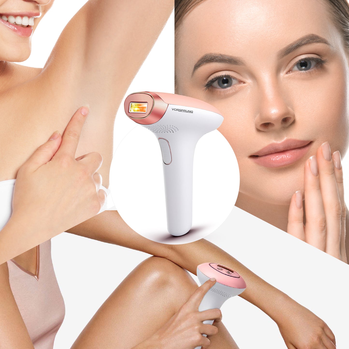Luminous IPL - 4 nokta boyutu eki ile Tüy Alma Cihazı + ÜCRETSİZ Düzeltici ve Jilet