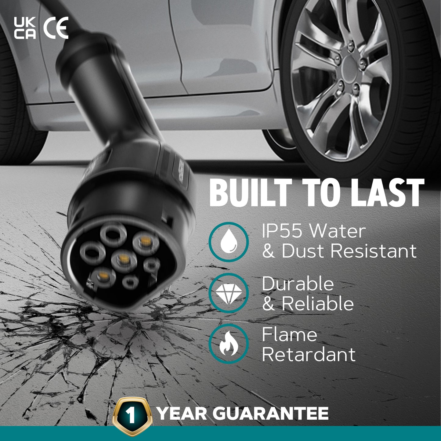 EV Charging Cable -  Type 2 to Type 2 | 3 to 15 Metre | Up to 7.6kw | Male To Female | Free Carry Bag