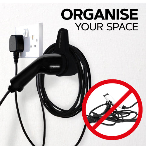 Type 2 | EV Cable Holder | Wall Mounted | Compatible With All Type 2 Chagers | Fixing Kit Included | Indoor / Outdoor