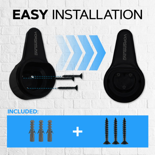 Type 2 | EV Cable Holder | Wall Mounted | Compatible With All Type 2 Chagers | Fixing Kit Included | Indoor / Outdoor