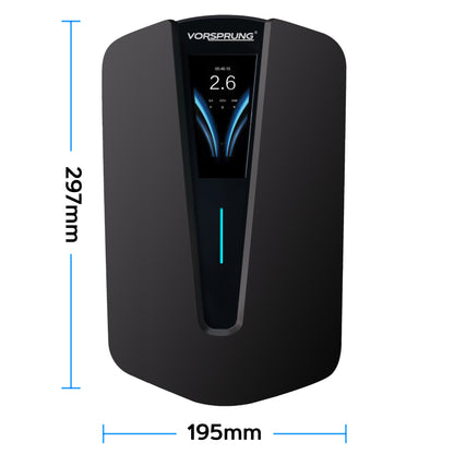 DarkKnight - Ładowarka EV | Ekran LCD / Inteligentna Aplikacja | 7.4kW | Typ 2 | Jednofazowa do Domu / Biznesu | Kabel 5m w zestawie | Wewnętrzna/Zewnętrzna | Uniwersalna Skrzynka Ścienna 