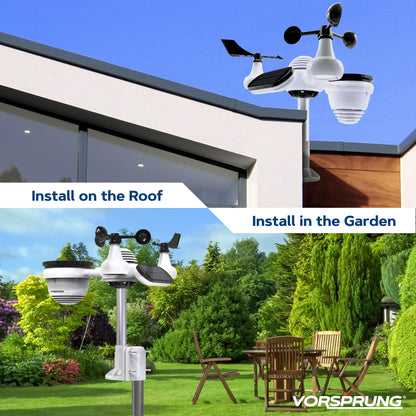 Station météo WiFi avec capteurs sans fil extérieurs 