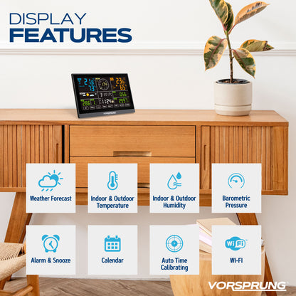 Station météo WiFi avec capteurs sans fil extérieurs 