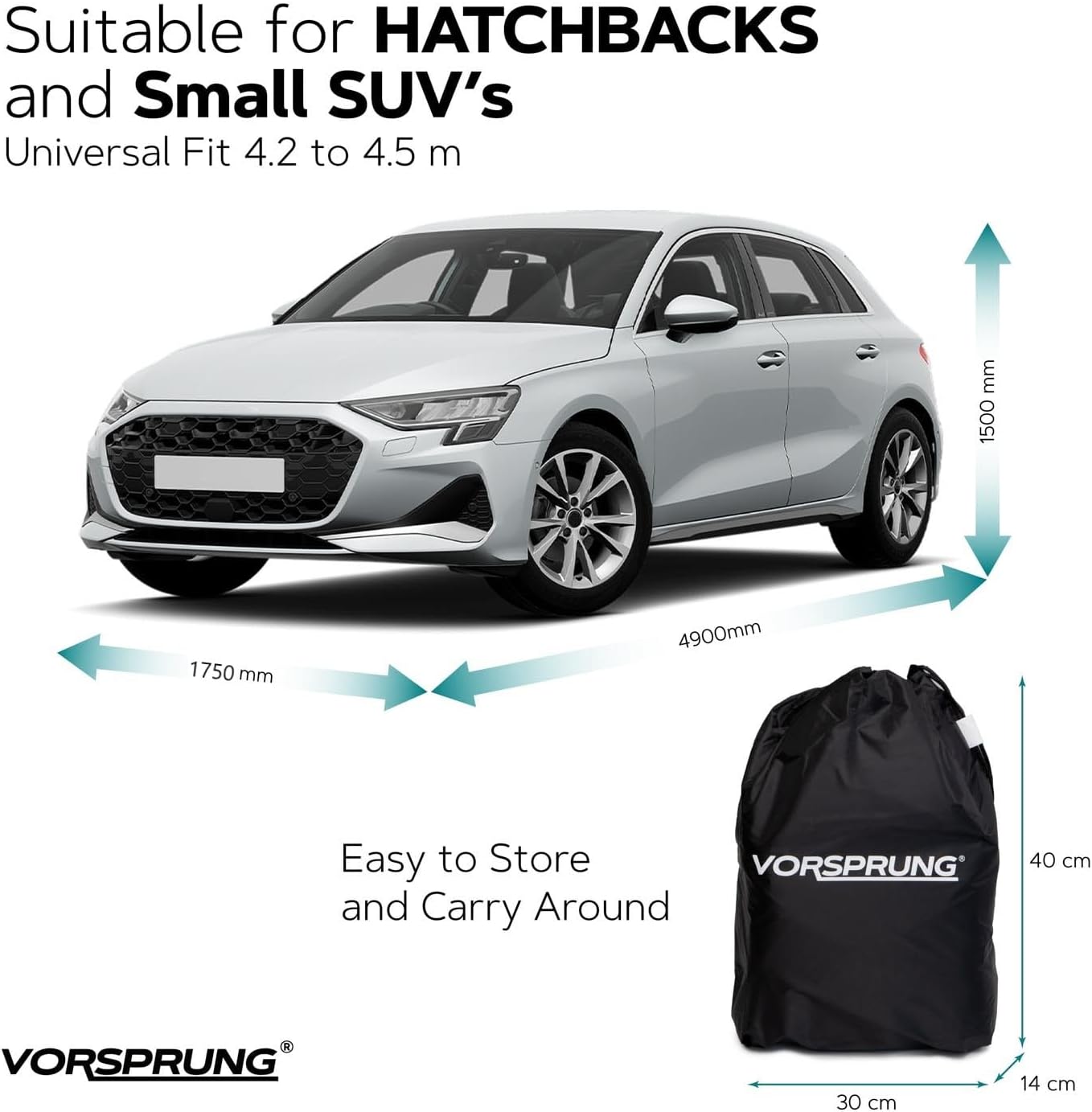 Vorsprung Universal Car Cover Waterproof All Weather Snowproof U VORSPRUNG