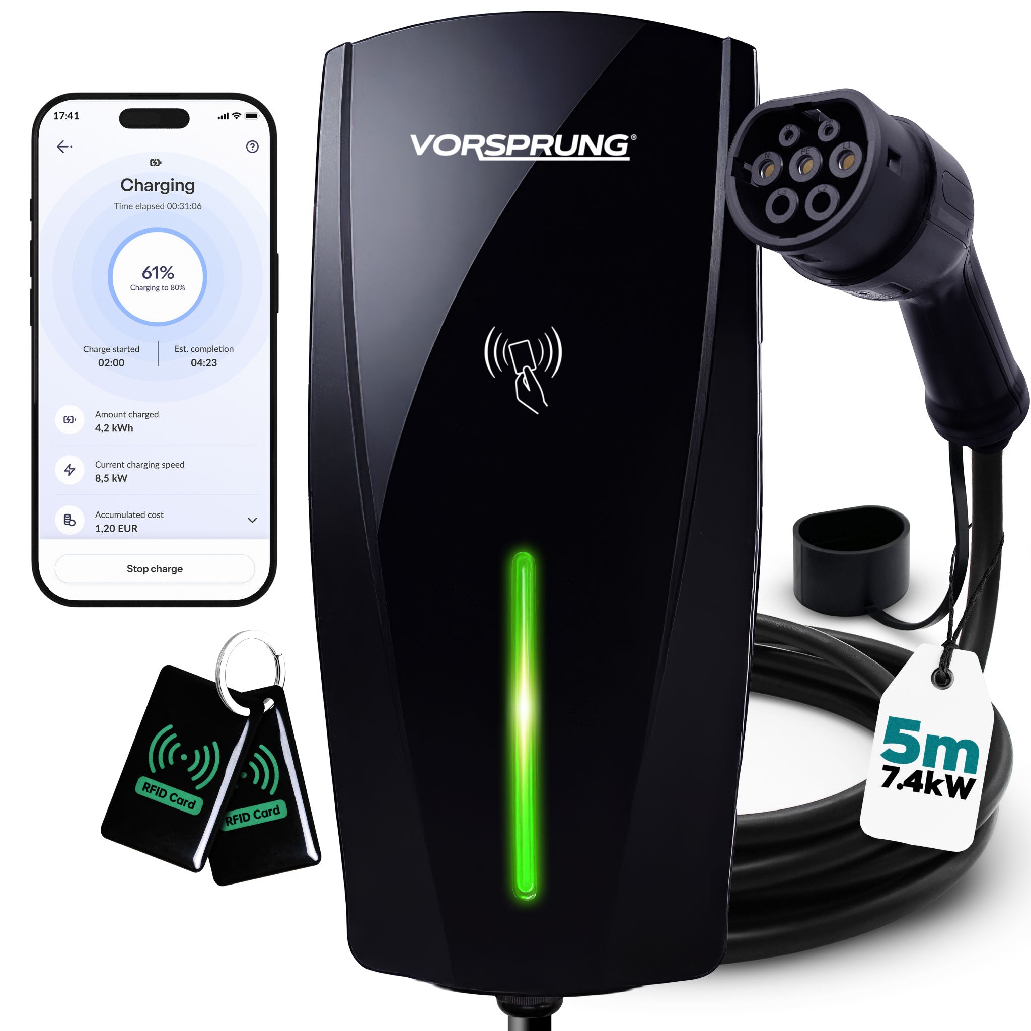 EV Charger (Alpha Max)- 7.4kW Plug & Play Type 2 | Indoor/Outdoor EV Charger (Alpha Max)- 7.4kW Plug & Play Type 2 | Indoor/Outdoor