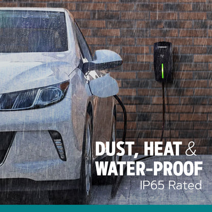Alpha Max (Tethered) - 7.4kW EV Charger | RFID, Ethernet and WiFi Connectivity | Type 2 | Single Phase, IP65, 5m Cable, Adjustable Power, Smart App | 5 Year Warranty