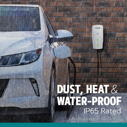Alpha Max (Tethered) - 7.4kW EV Charger | RFID, Ethernet and WiFi Connectivity | Type 2 | Single Phase, IP65, 5m Cable, Adjustable Power, Smart App | 5 Year Warranty