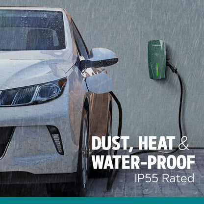 Alpha Max (Untethered) - 7.4kW EV Charger | RFID, Ethernet and WiFi Connectivity | Type 1 & Type 2 | Single Phase, IP55, Adjustable Power, Smart App | 5 Year Warranty | Dark Slate Grey
