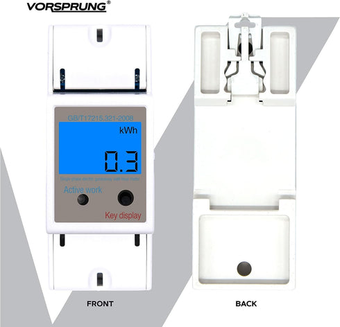 Digital Electricity Meter Single Phase | 220V | LCD Display | Low Power Consumption | Compact |