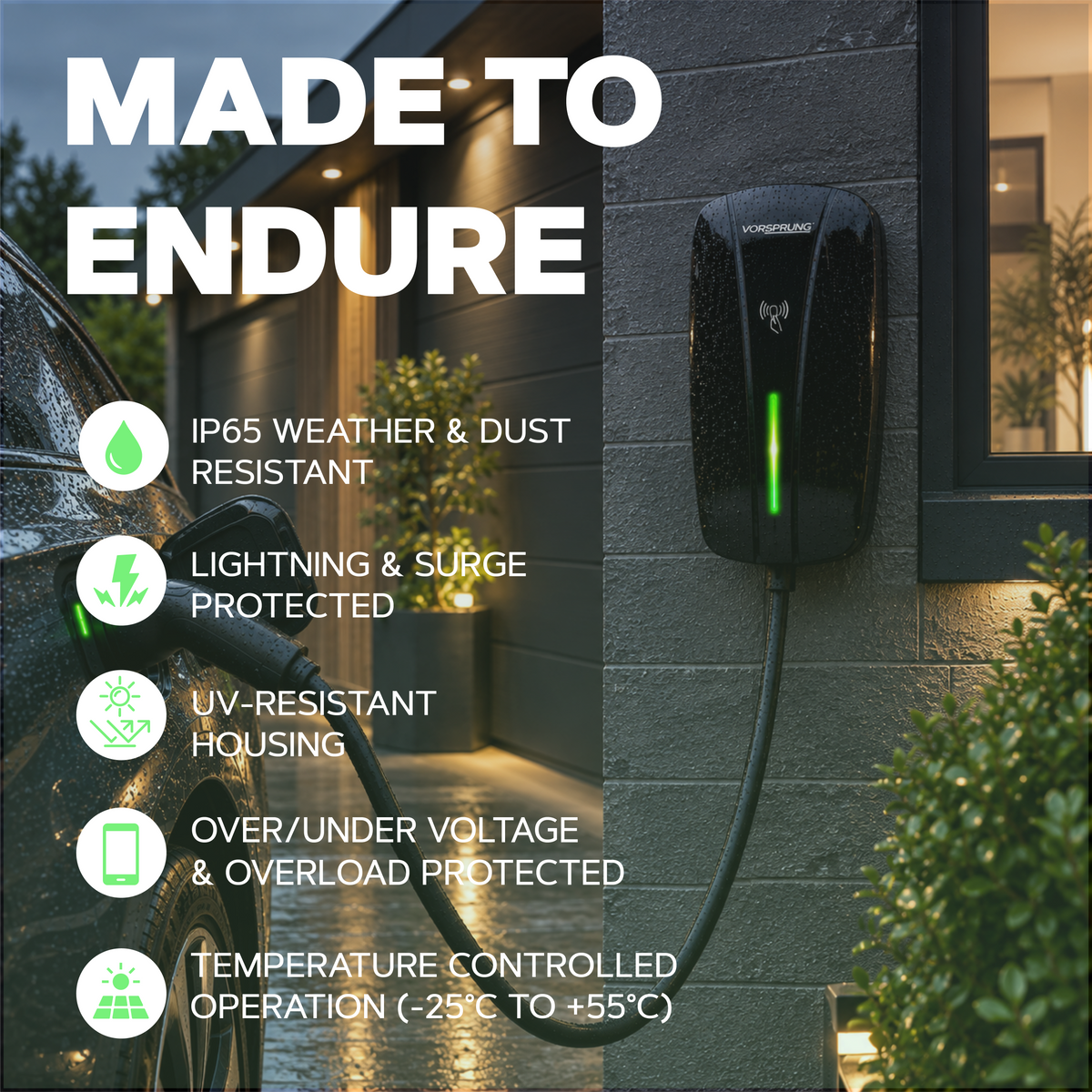 Apex (Tethered) - 22kW EV Charger | RFID, Ethernet and WiFi Connectivity | Type 2 | Single & Three Phase, IP65, 5m Cable, Adjustable Power, Smart App | 5 Year Warranty