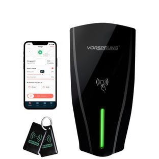 Alpha Max (Untethered) - 7.4kW EV Charger | RFID, Ethernet and WiFi Connectivity | Type 1 & Type 2 | Single Phase, Adjustable Power, Smart App | 5-Year Warranty